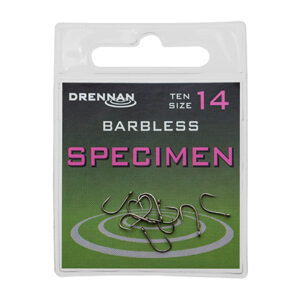 Drennan Specimen Barbless Hooks [ 2, 4, 6, 8, 10, 12, 14, 16, 18, 20, 22 ]