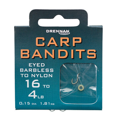 Drennan Carp Bandit Barbless Hook to nylon