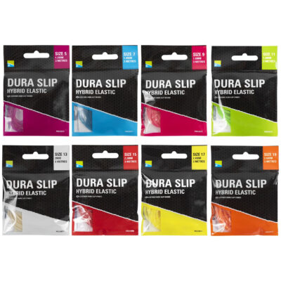 Discover Preston Dura Slip Hybrid Elastic: The perfect blend of durability and flexibility for all your angling needs. Upgrade your fishing gear today!