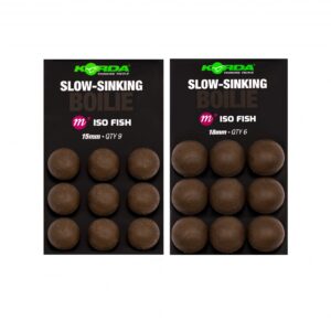 Discover Korda ISO Fish Artificial Boilies: perfect for anglers with slow-sinking and pop-up options. Enhance your fishing success with these irresistible baits!